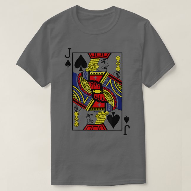 Jack Of Spades  Card Suit Halloween Poker Magic Fa T Shirt (Design framsida)