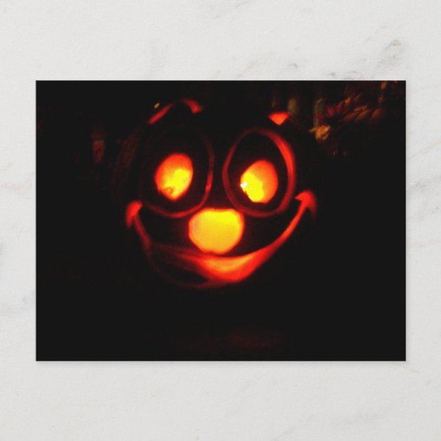 Jack O'Lantern All A'Glow Vykort (Framsida)