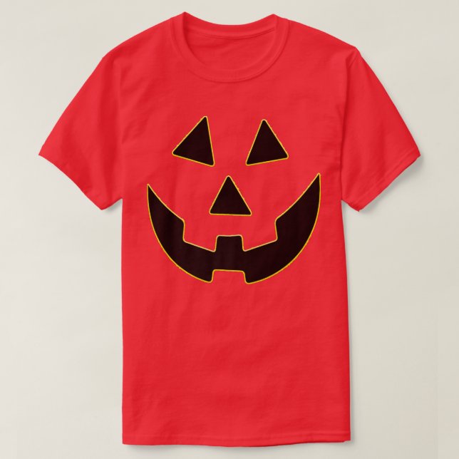 Jack O'Lantern Ansikte Giant Halloween Pumpkin T Shirt (Design framsida)