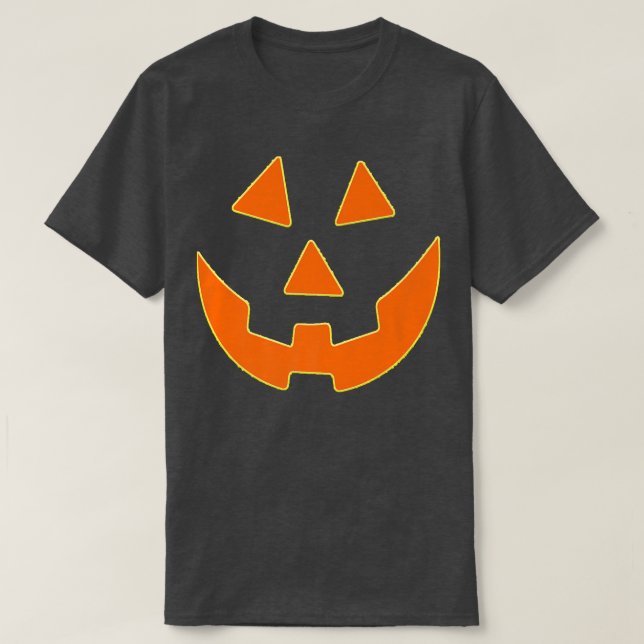 Jack O'Lantern Ansikte Giant Halloween Pumpkin T Shirt (Design framsida)