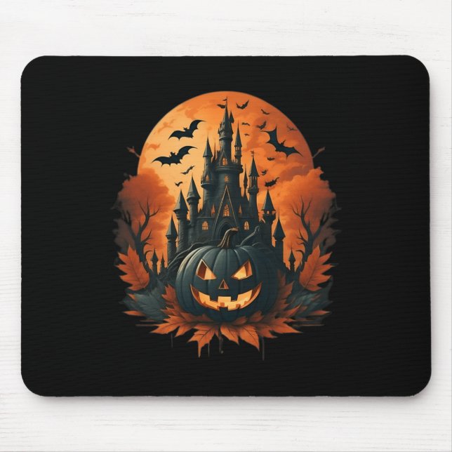 Jack O'Lantern Ansikte Halloween Pumpkin Spooky Musmatta (Framsidan)