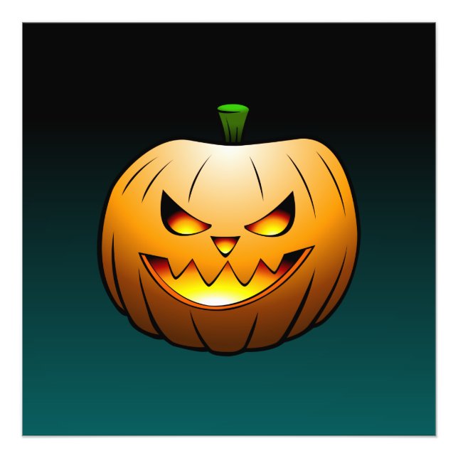 Jack O'lantern är redo för Halloween Fototryck (Framsidan)