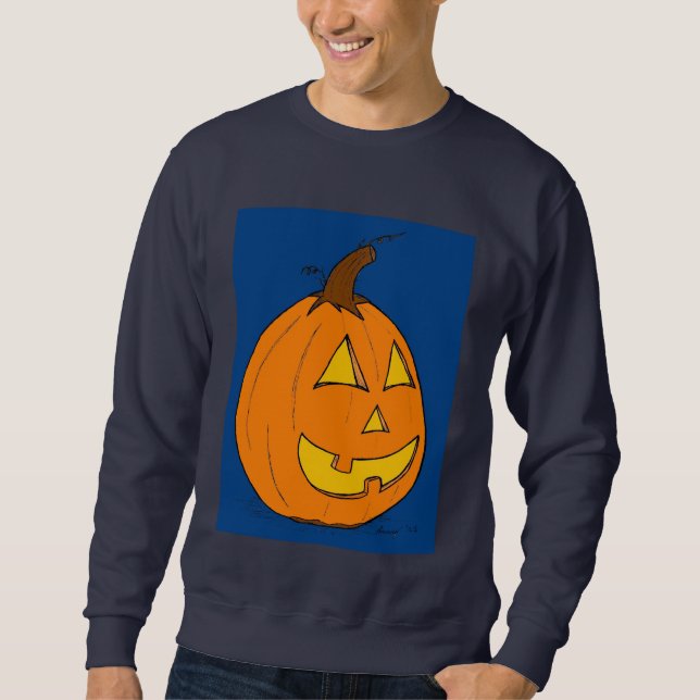Jack o'Lantern Blue Manar Sweatshirt (Framsida)
