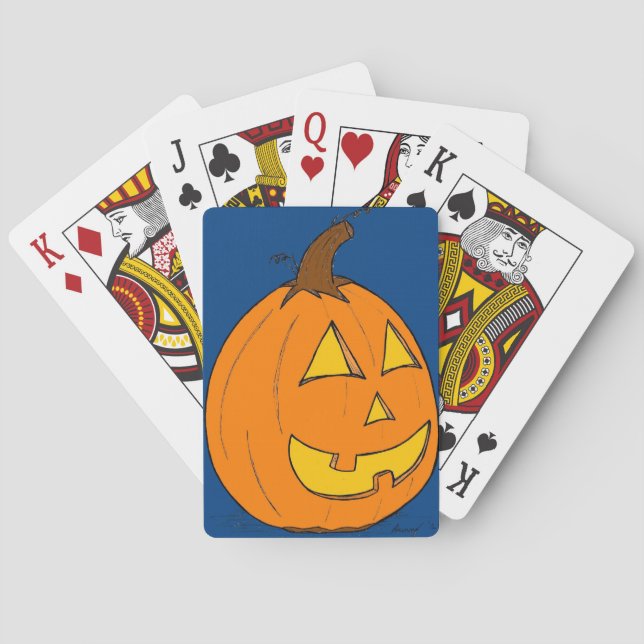 Jack o'Lantern Blue-uppspelningskort Spel Kort (Baksidan)