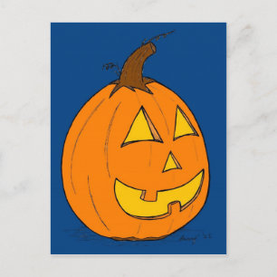 Jack o'Lantern Blue-vykort Vykort