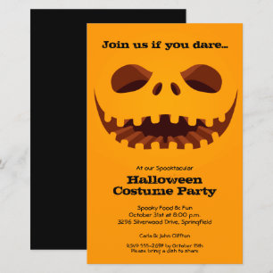 Jack o'Lantern Budget Halloween-inbjudningar