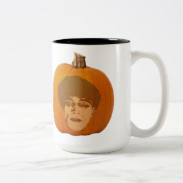 Jack o'Lantern Caligari Ansikte, Halloween Pumpkin Två-Tonad Mugg