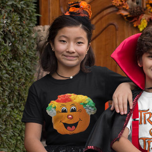 Jack O'Lantern Clown Ansikte, Halloween Girls T Shirt