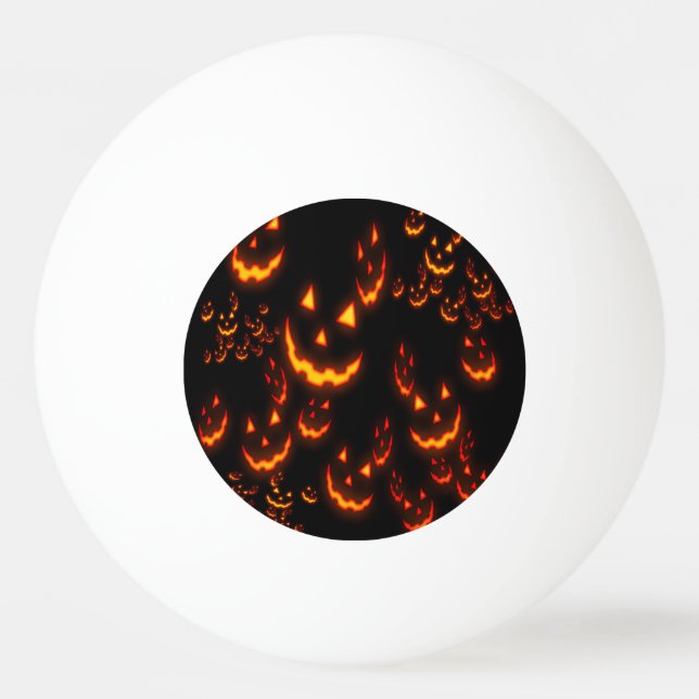 Jack O'Lantern Glowing Ansikte Pingisboll (Baksidan)