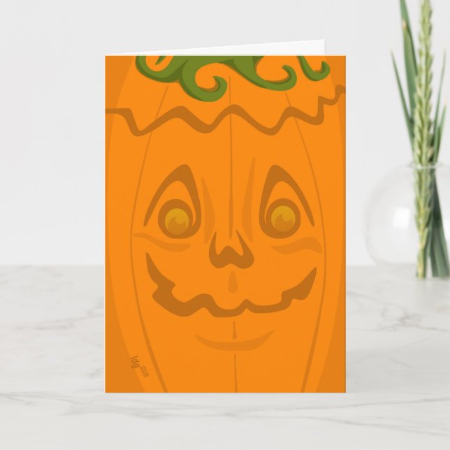 Jack o'Lantern Halloween Card Kort (Framsida)