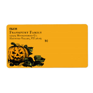 Jack O'Lantern Halloween-etikett Fraktsedel