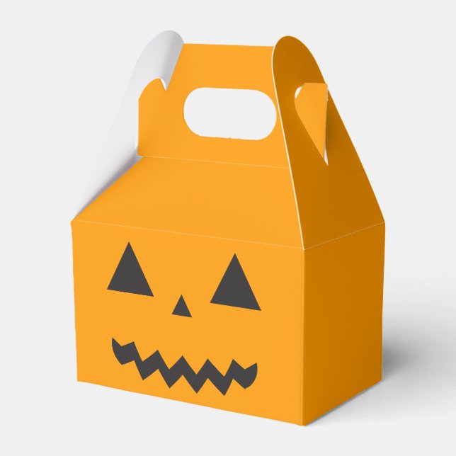 Jack O'Lantern Halloween Favoritbox Presentaskar (Framsidan Sidan)