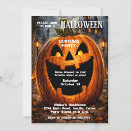 Jack o'Lantern Halloween Kostymfest Spöktutt Inbjudningar