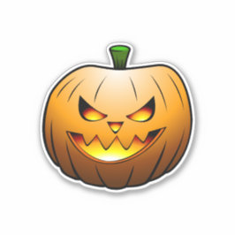 Jack O'lantern Halloween-pumpa Klistermärken
