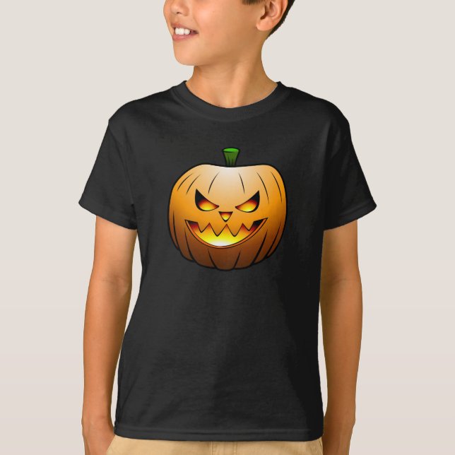 Jack o'lantern Halloween-pumpa T Shirt (Framsida)