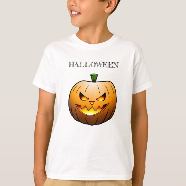 Jack o'lantern Halloween-pumpa T Shirt (Framsida)