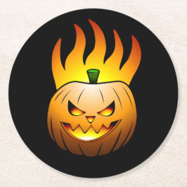 Jack O'lantern Halloween-pumpa Underlägg Papper Rund