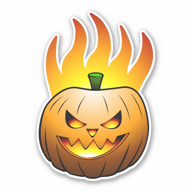 Jack O'lantern Halloween Pumpkin Klistermärken (Framsida)
