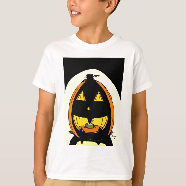 Jack o'Lantern Kids Basic T-Shirt (Framsida)