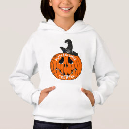Jack O'Lantern Kids Hoodie Witch Hat Halloween T Shirt