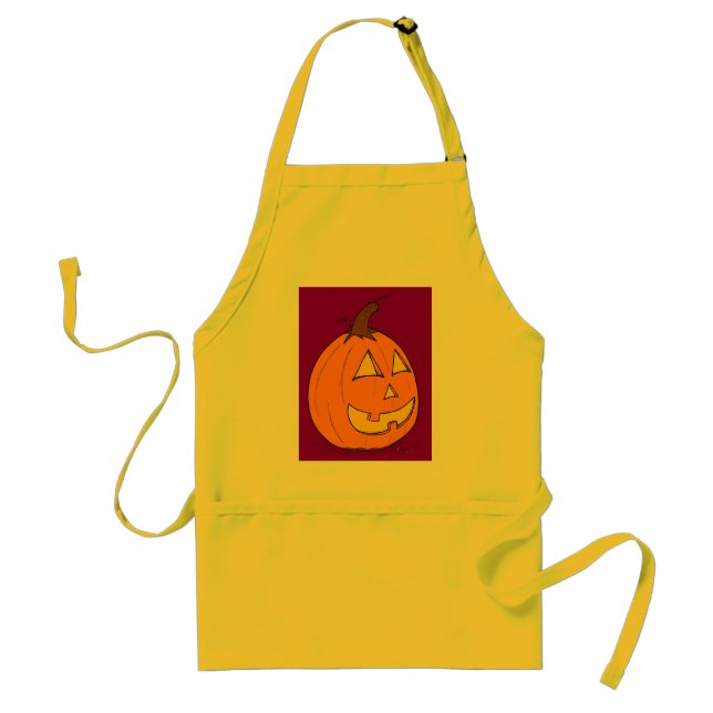 Jack o'Lantern Lila Apron Förkläde (Framsidan)