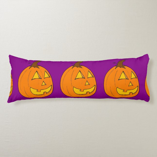 Jack o'Lantern Lila Body Pillow Kroppskudde (Framsidan)