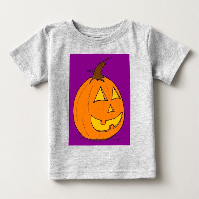 Jack o'Lantern Lila Infant Organic Creeper Tröja (Framsida)