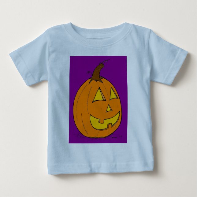 Jack o'Lantern Lila Infant T-Shirt (Framsida)