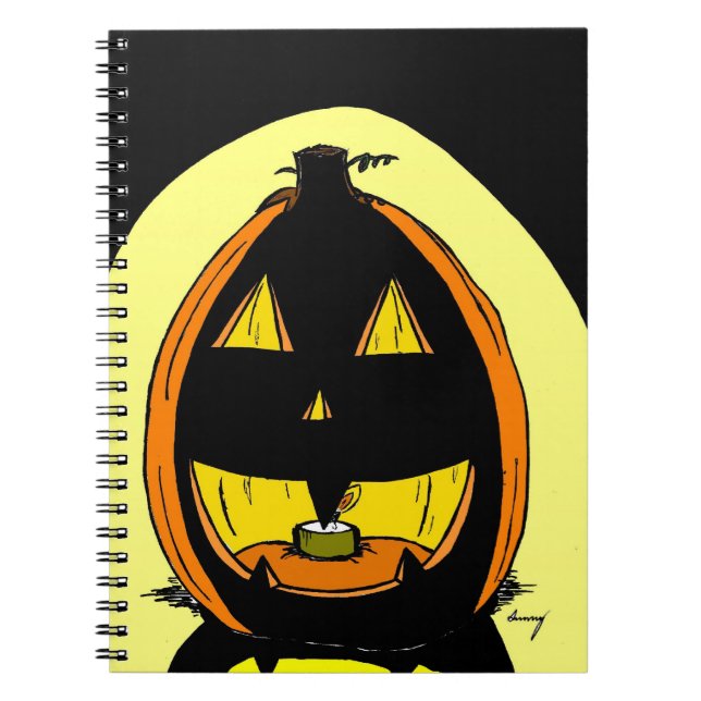 Jack o'Lantern Notebook Anteckningsbok Med Spiral (Framsidan)