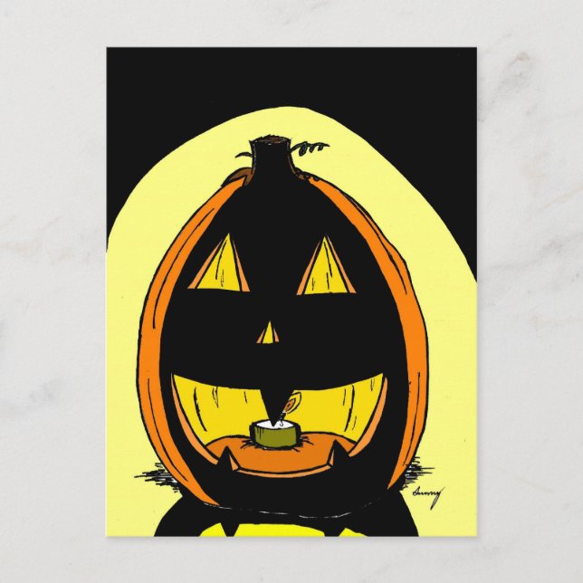Jack o'Lantern Postcard Vykort (Framsida)