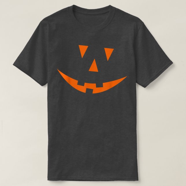 Jack O'Lantern Pumpkin Ansikte Halloween Costume T Shirt (Design framsida)