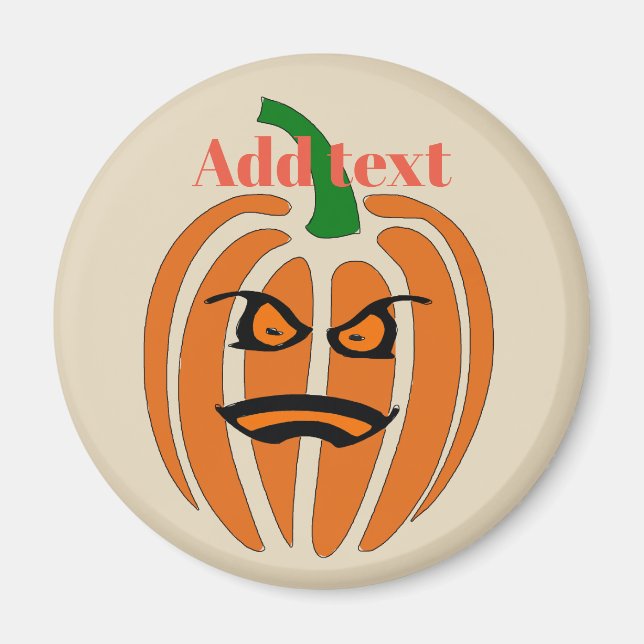 Jack O'Lantern, Pumpkin Ansikte Magnet (Framsidan)