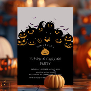 Jack O'Lantern Pumpkin Carving Inbjudningar