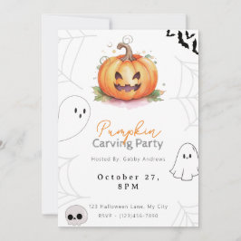 Jack-O'Lantern Pumpkin Carving Party Inbjudningar