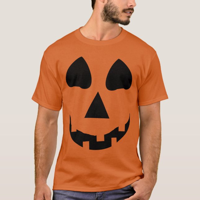 Jack O'Lantern Pumpkin Dam Halloween Costume T Shirt (Framsida)