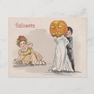 Jack O'Lantern Pumpkin Ghost Bus eller godis Vykort