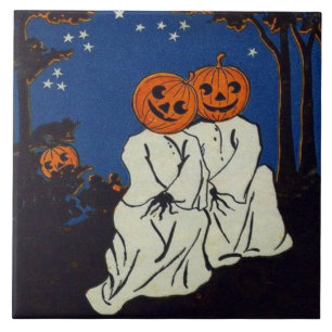 Jack O'Lantern Pumpkin Ghost Costume Kakelplatta