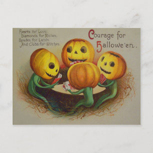 Jack O'Lantern Pumpkin Poker Poker Vykort