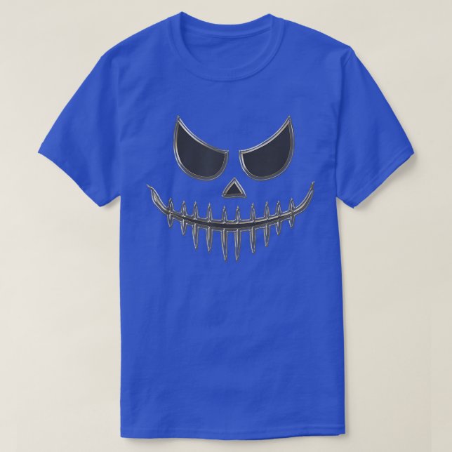 Jack O'Lantern Pumpkin Scary Ansikte Easy Hallowee T Shirt (Design framsida)