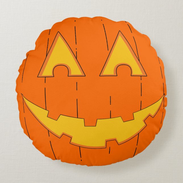Jack O'lantern Rund Kudde (Framsidan)