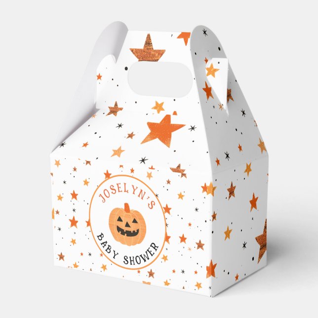 Jack o'lantern Star Mönster Halloween Baby Shower Presentaskar (Framsidan Sidan)