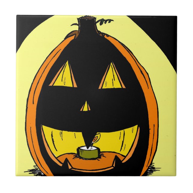Jack o'Lantern Tile Kakelplatta (Framsidan)
