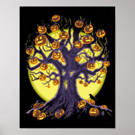 Jack O'Lantern Träd Poster