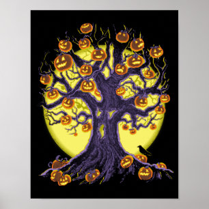 Jack O'Lantern Träd Poster