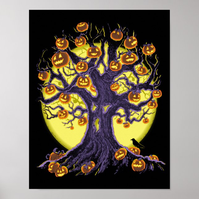 Jack O'Lantern Träd Poster (Framsidan)