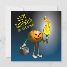 Jack O'lantern ut till bus eller godis Kort