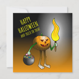 Jack O'lantern ut till bus eller godis Kort
