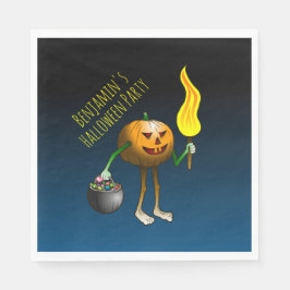 Jack O'lantern ut till bus eller godis Pappersservett