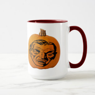 Jack O'Lantern Vampire Ansikte Halloween Pumpkin Mugg