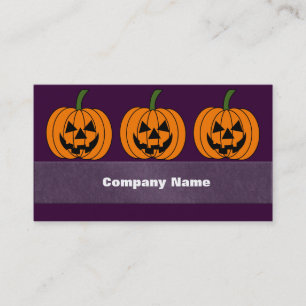 Jack O'Lantern Visitkort